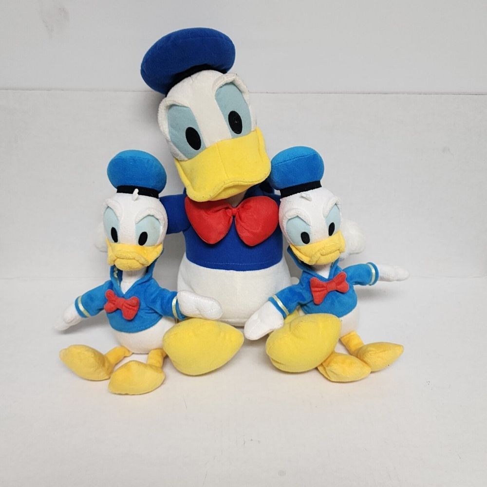 Disney Original 15" Vintage Donald Duck‎ Plush + 2 Smaller (not Vintage?)